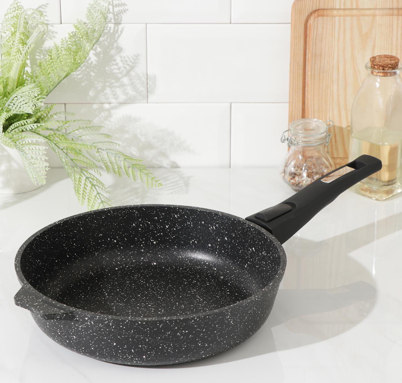 Сковорода Гранит black. Induction Pro, d=26 см, съёмная ручка, антипригарное покрытие