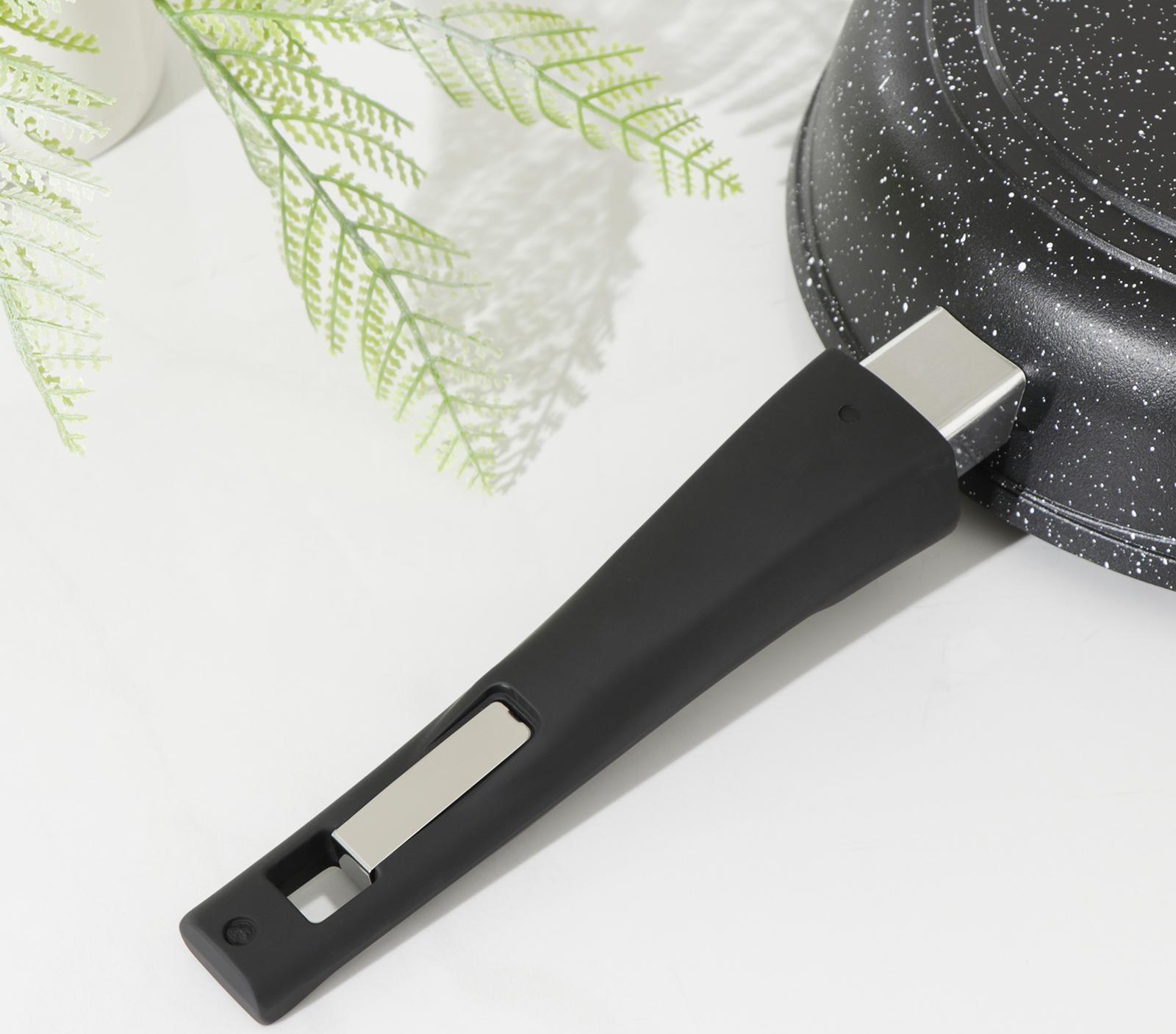 Сковорода Гранит black. Induction Pro, d=26 см, съёмная ручка, антипригарное покрытие
