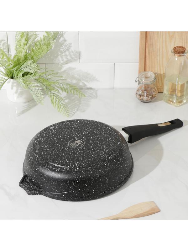Сковорода Гранит black. Induction Pro, d=26 см, съёмная ручка, антипригарное покрытие