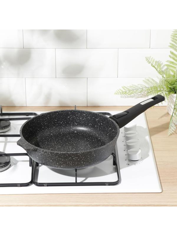 Сковорода Гранит black. Induction Pro, d=26 см, съёмная ручка, антипригарное покрытие