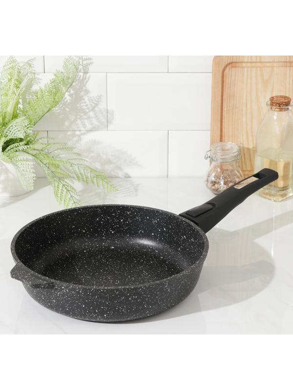 Сковорода Гранит black. Induction Pro, d=26 см, съёмная ручка, антипригарное покрытие