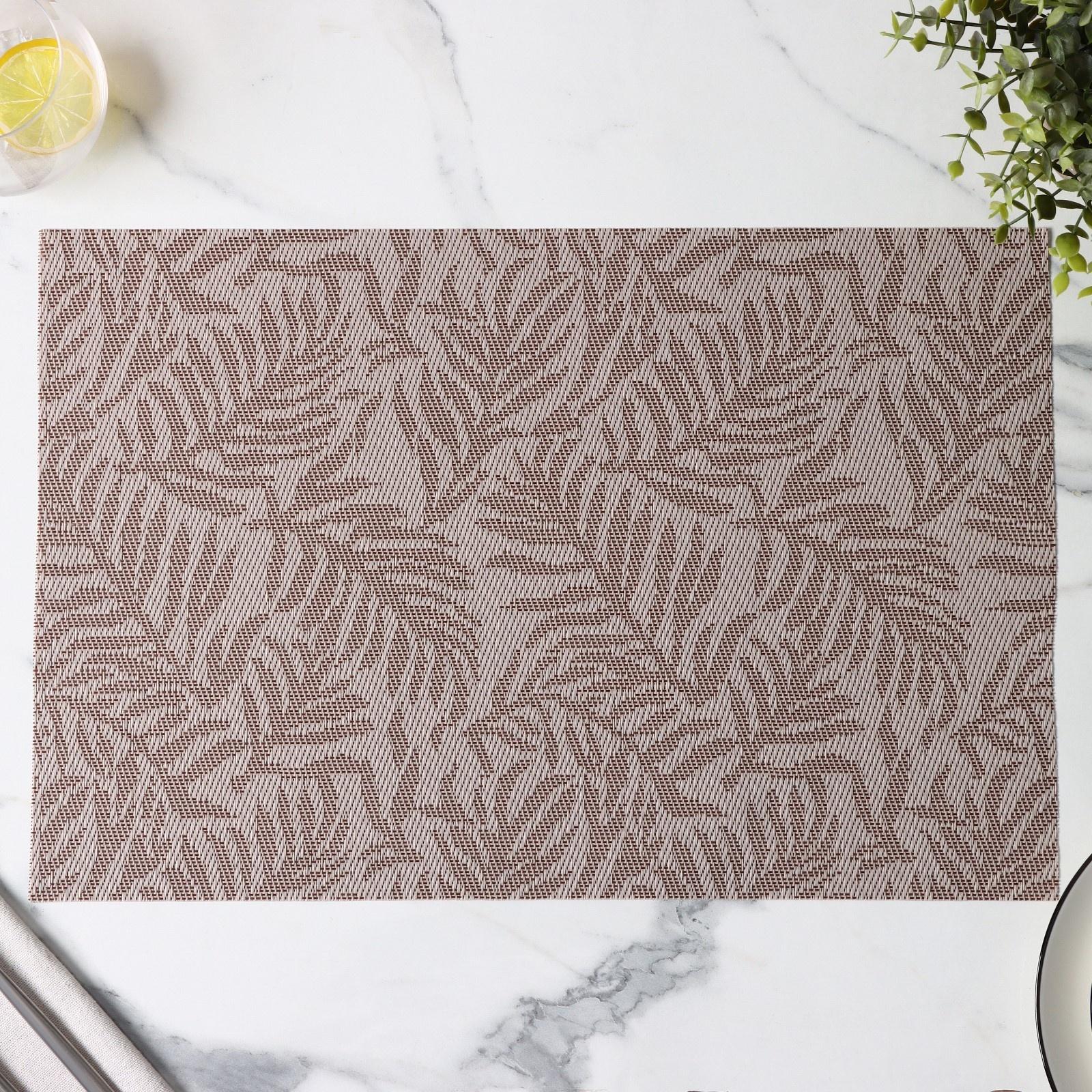 Салфетка сервировочная на стол «Тропические листья», 45×30 см, цвет бежевый