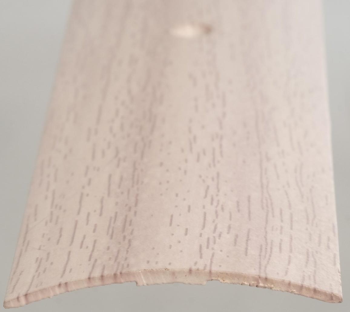 Порог с монтажным каналом 40х900 мм, Бук белый