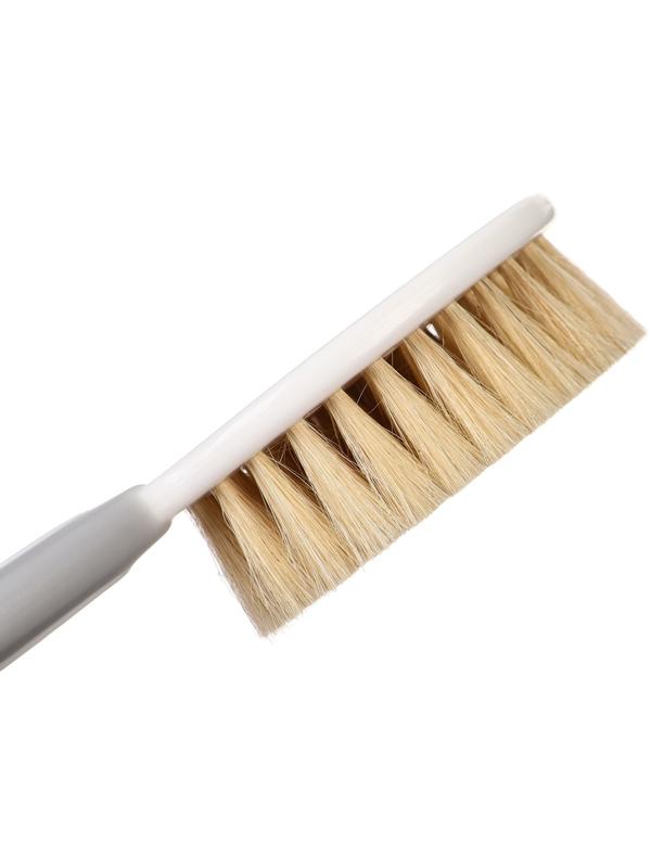 Набор детский для ухода за волосами: расческа и щетка с натуральной щетиной , цвет белый/серый