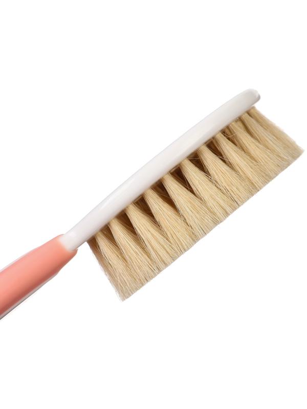 Набор детский для ухода за волосами: расческа и щетка с натуральной щетиной , цвет белый/розовый