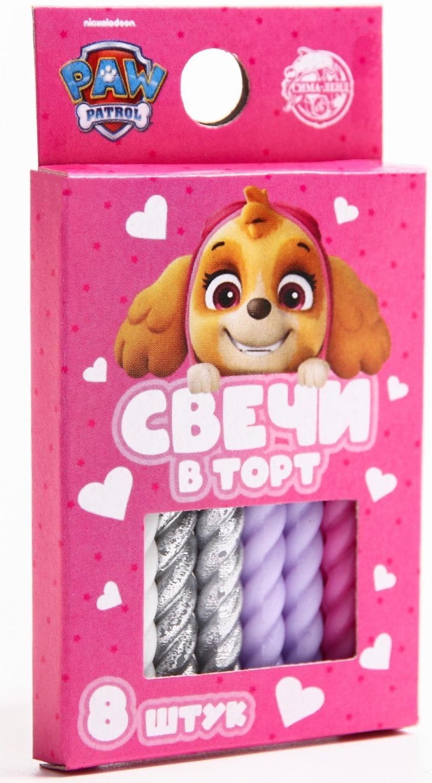 Набор витых свеч в торт 8 шт 