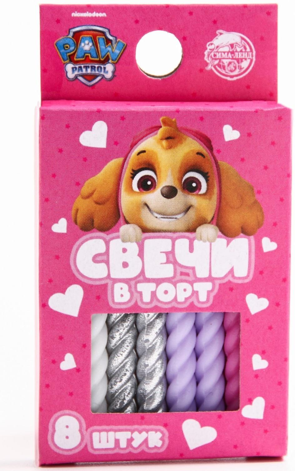 Набор витых свеч в торт 8 шт 