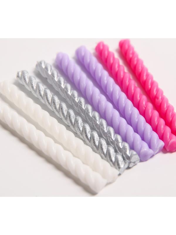 Набор витых свеч в торт 8 шт 