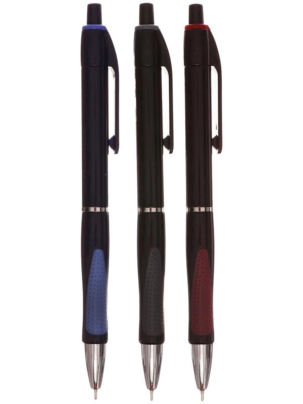 Набор 36 шт. Ручка шариковая автоматическая 0.5 мм, синяя масляная, Vinson, с резиновым держателем