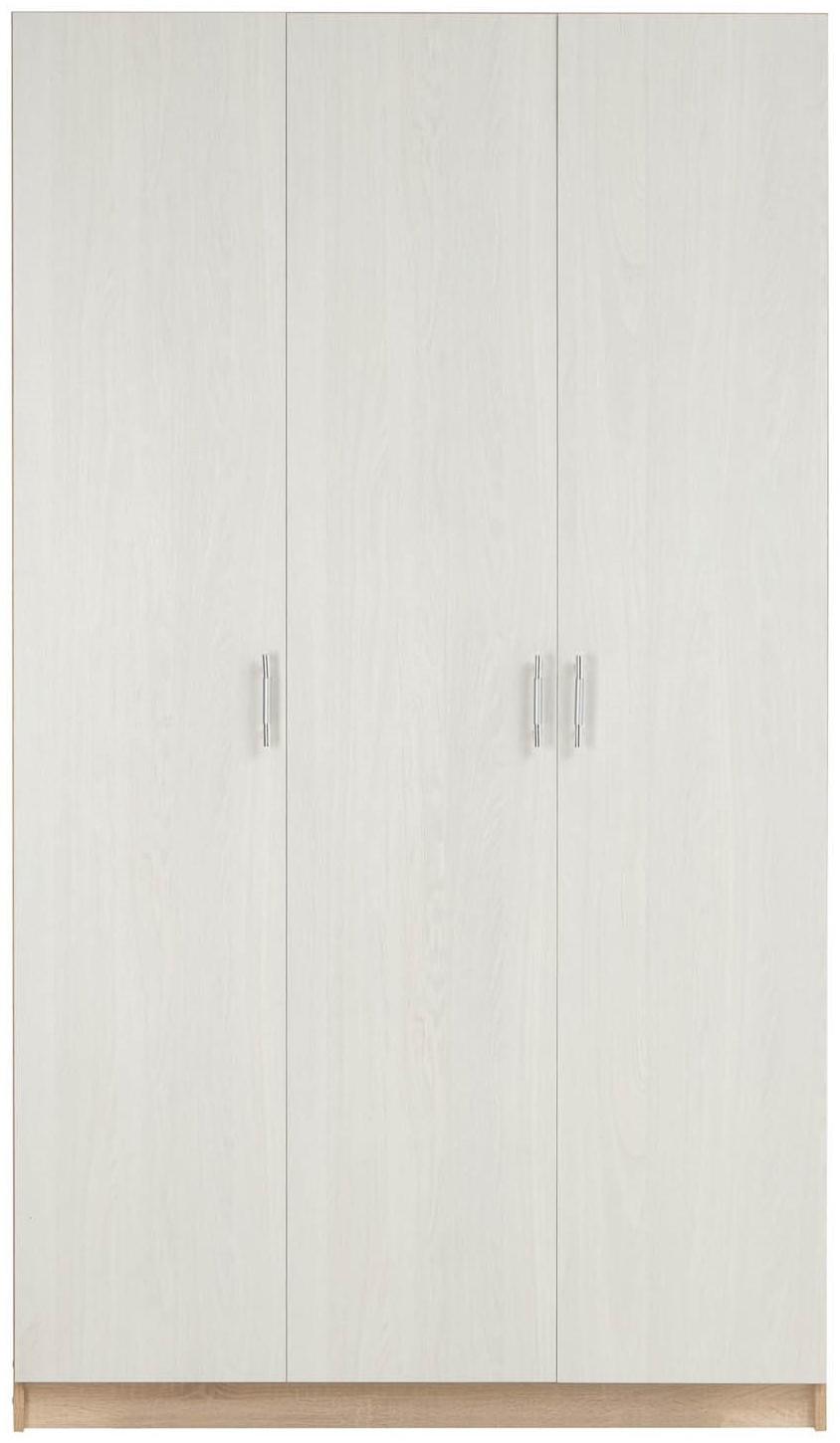 Шкаф трёхстворчатый Бася-1, 2100х1200х560, Дуб сонома/Ясень анкор светлый