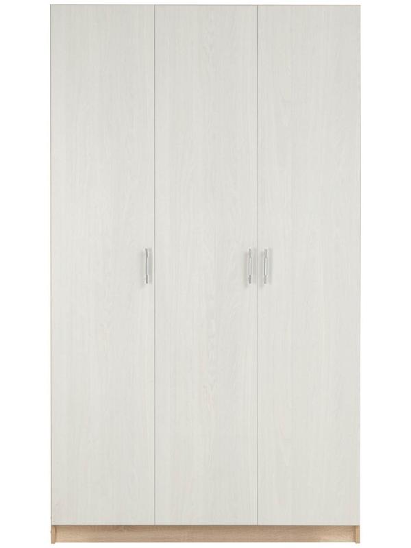 Шкаф трёхстворчатый Бася-1, 2100х1200х560, Дуб сонома/Ясень анкор светлый