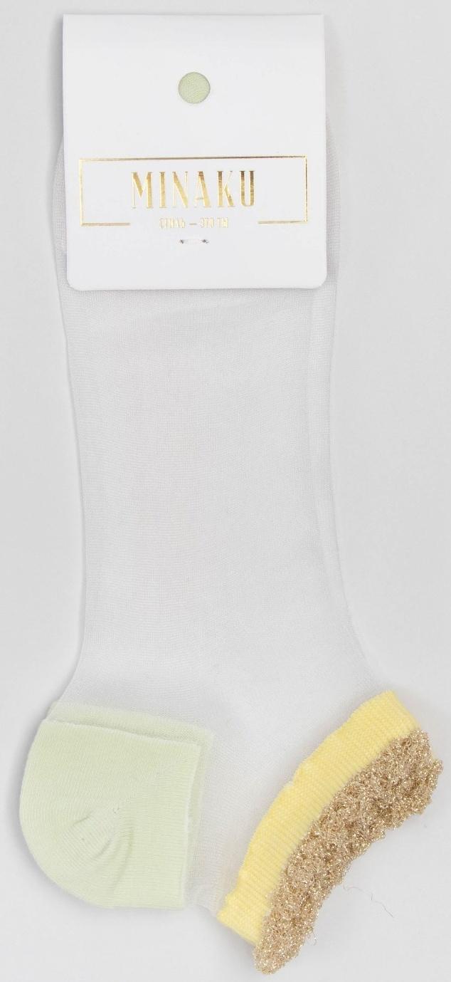Носки женские стеклянные MINAKU цвет жёлтый, размер 36-37 (23 см)