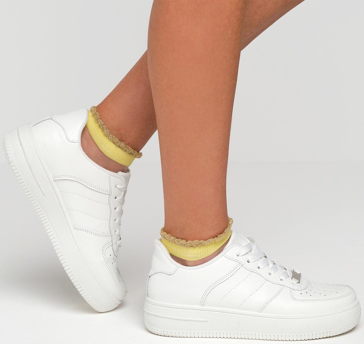 Носки женские стеклянные MINAKU цвет жёлтый, размер 36-37 (23 см)