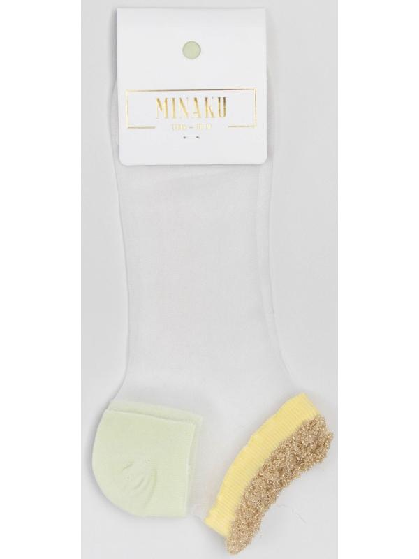 Носки женские стеклянные MINAKU цвет жёлтый, размер 36-37 (23 см)