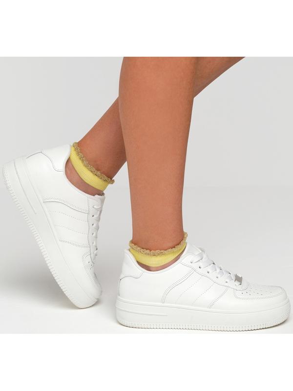 Носки женские стеклянные MINAKU цвет жёлтый, размер 36-37 (23 см)