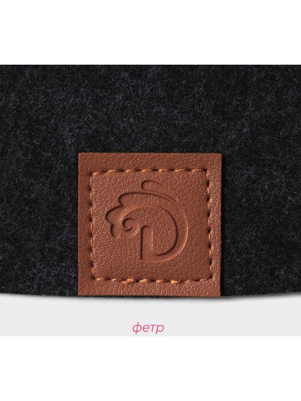 Салфетка сервировочная на стол Доляна «Грэй», 33,5×38,4 см, толщина 4 мм, цвет чёрный