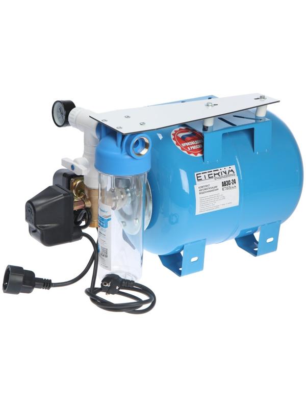 Автобак ETERNA АВ3С-24, комплект для систем водоснабжения, горизонтальный, 24 л, сухой ход