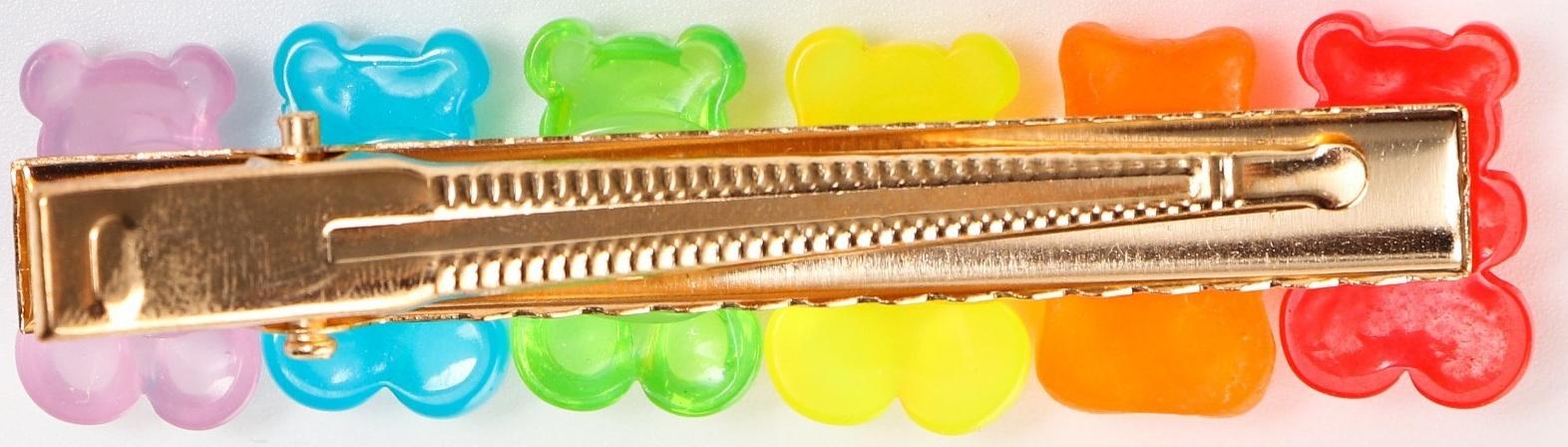 Заколка для волос, мишки, разноцветный 