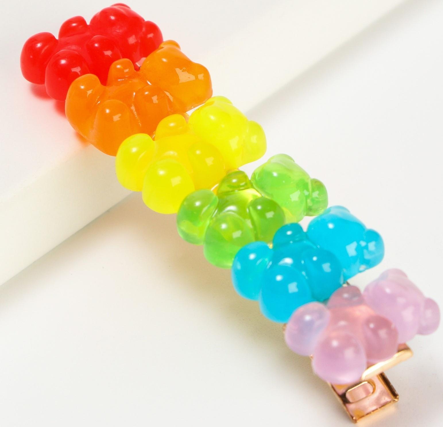 Заколка для волос, мишки, разноцветный 