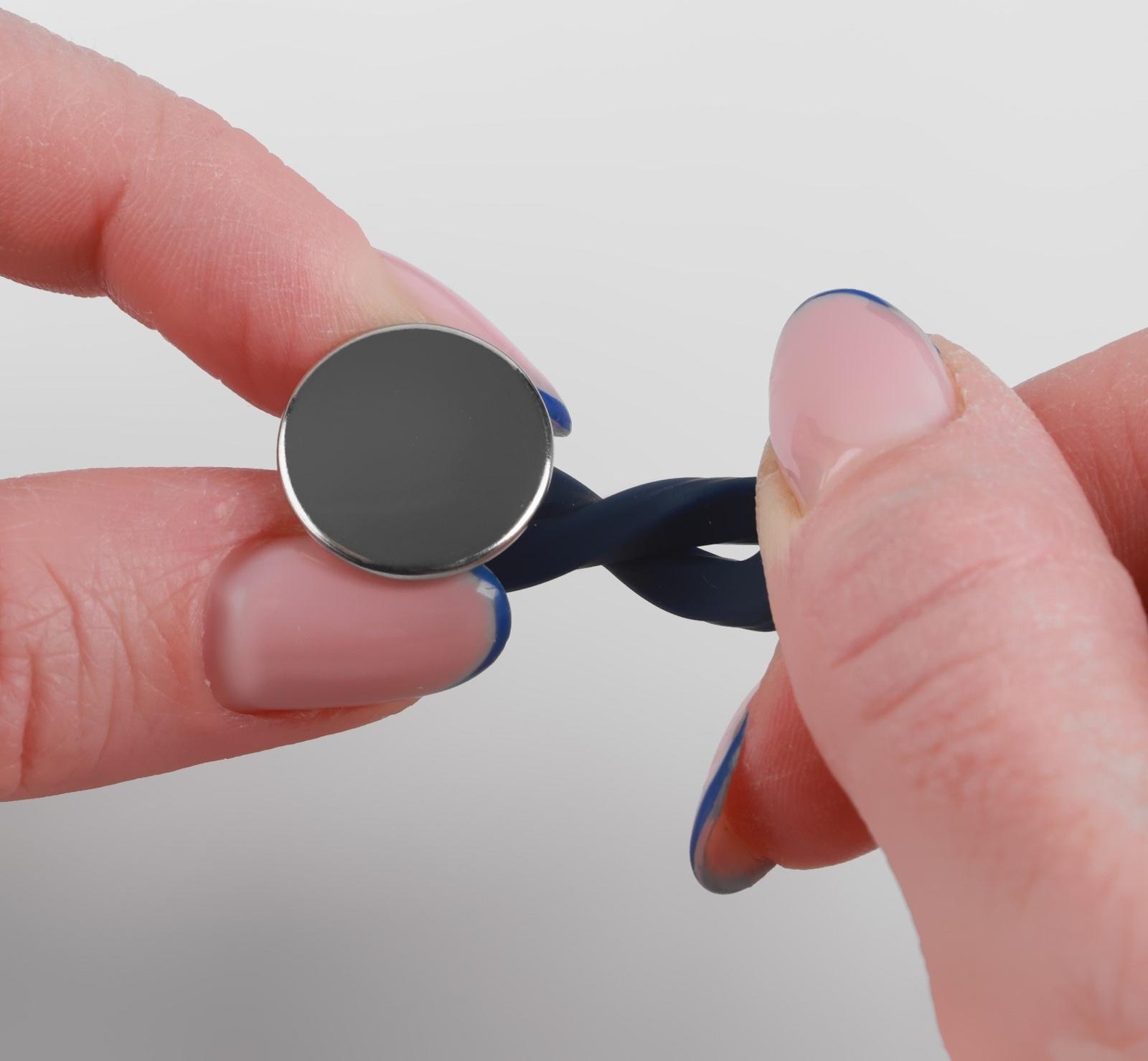 Пуговица для расширения пояса, 17 мм, цвет серебряный