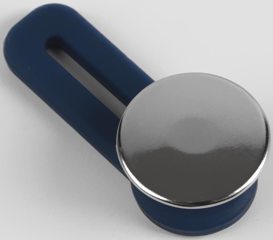 Пуговица для расширения пояса, 17 мм, цвет серебряный