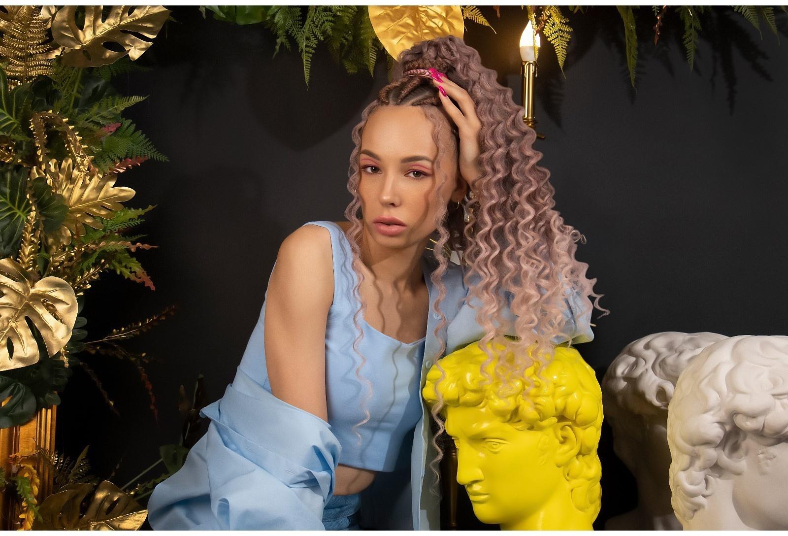 ГОЛЛИВУД Афролоконы, 60 см, 270 гр, цвет чёрный HKB1В (Катрин)