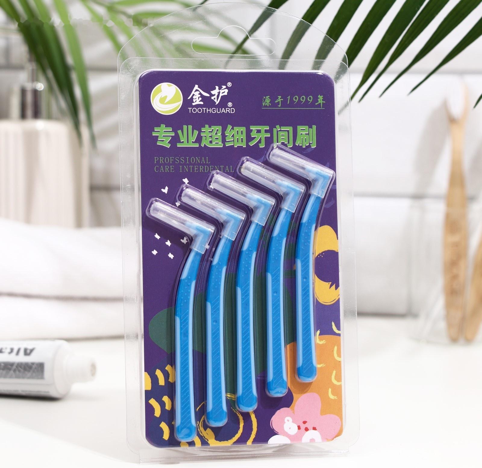 Ершики для брекетов и зубов, набор 5 шт., 0.7 мм