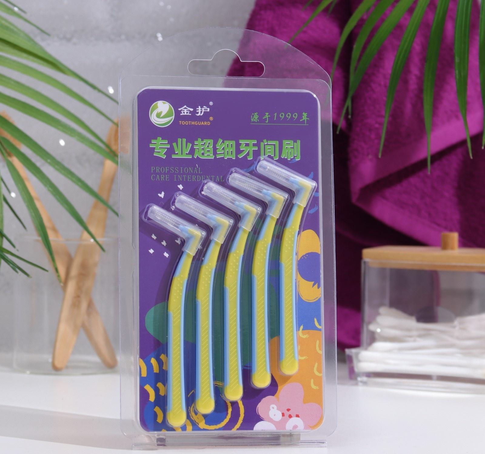 Ершики для брекетов и зубов, набор 5 шт., 0.8 мм