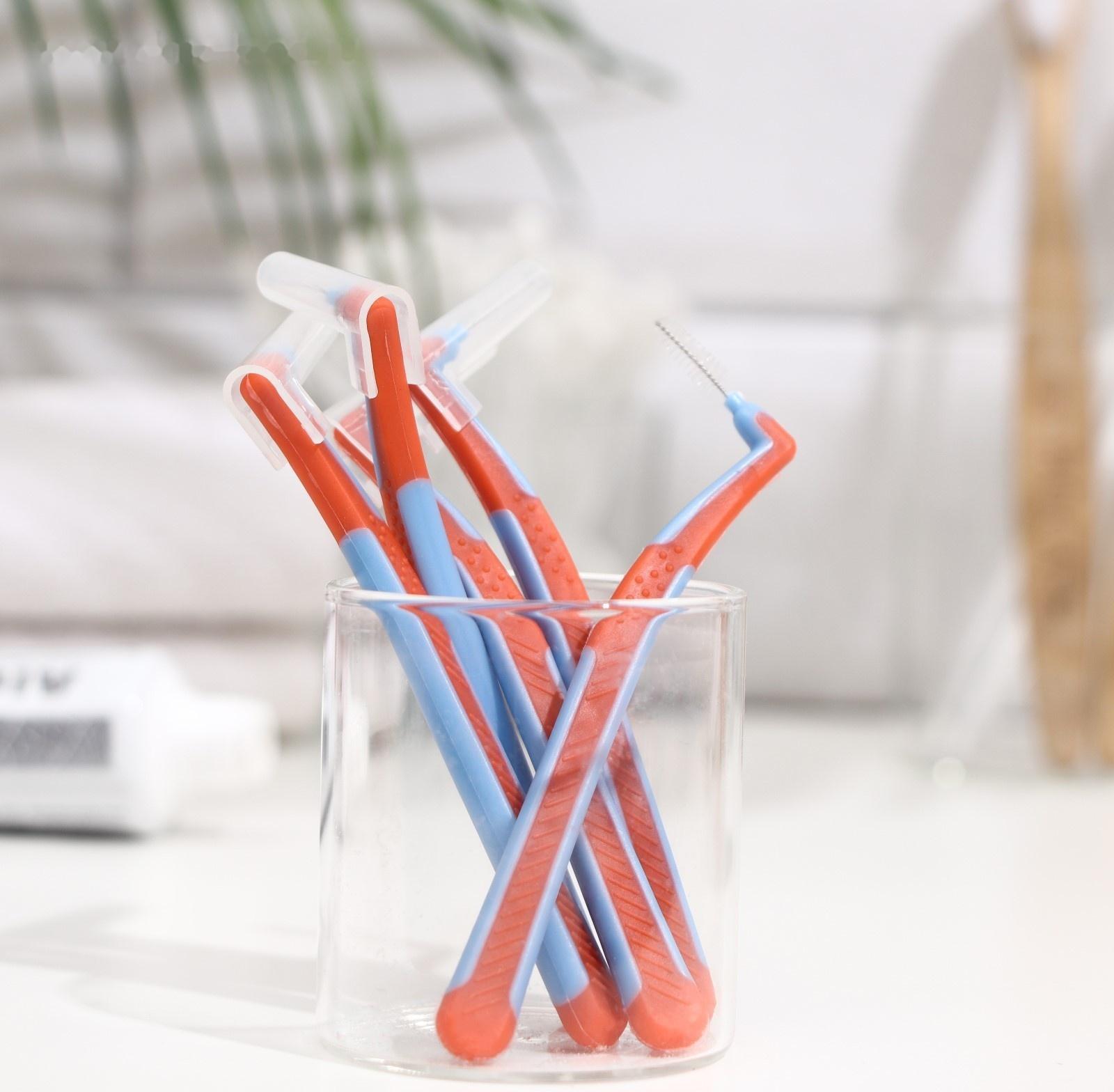 Ершики для брекетов и зубов, набор 5 шт., 1.2 - 1.5 мм; цвет - микс