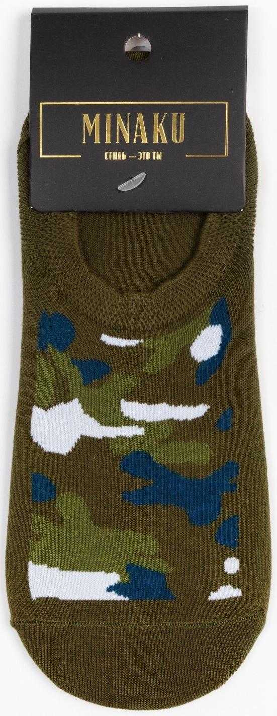 Носки MINAKU «Камуфляж», цвет хаки, размер 38-41 (25-27 см)