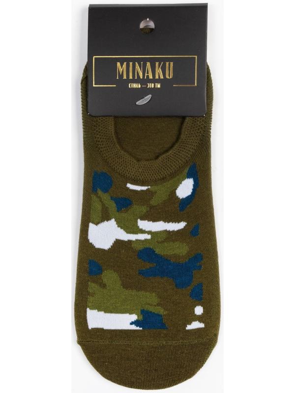 Носки MINAKU «Камуфляж», цвет хаки, размер 38-41 (25-27 см)