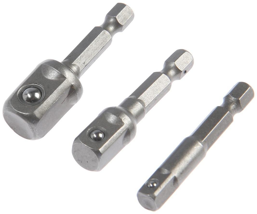 Набор адаптеров для торцевых головок ТУНДРА, короткие, 1/2, 3/8 и 1/4