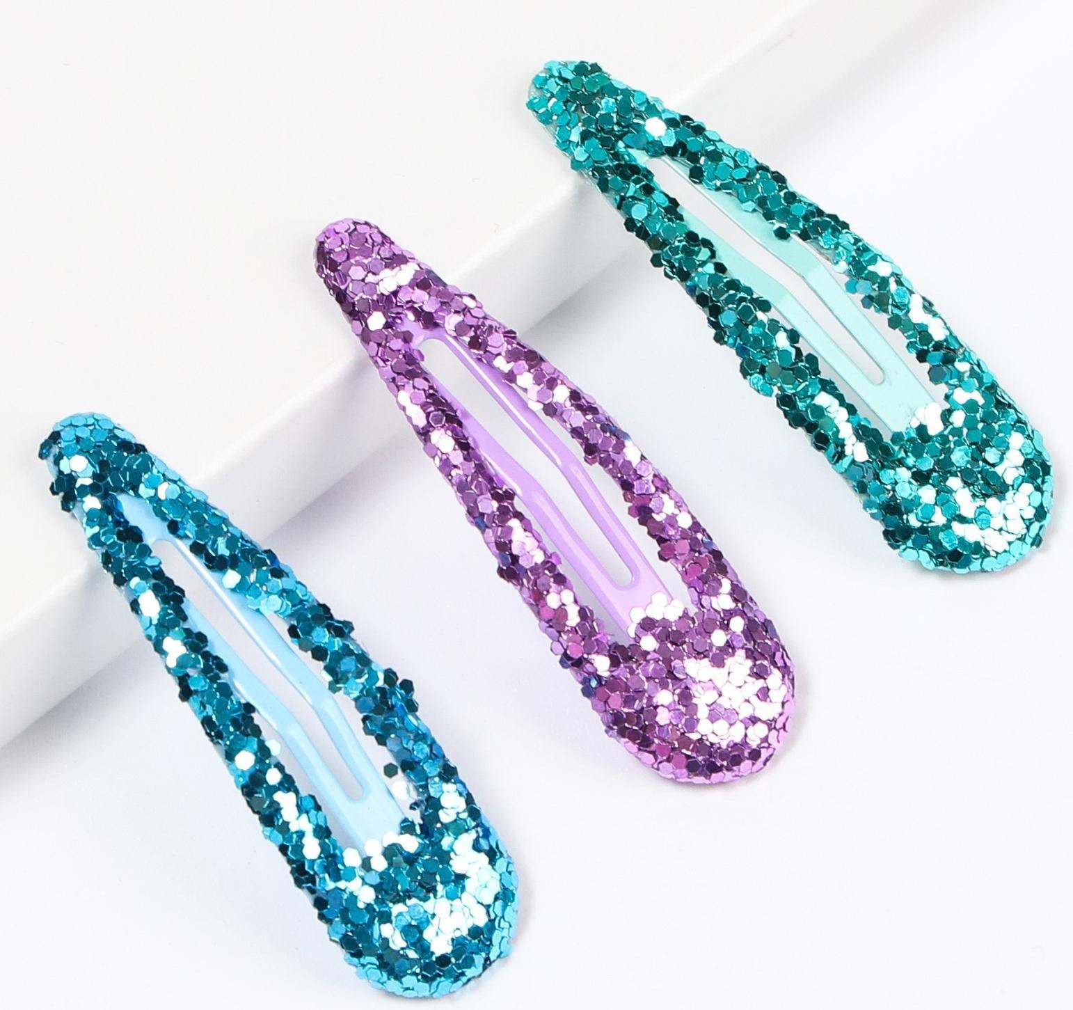 Набор заколок, 10 шт, голубой 