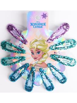 Набор заколок, 10 шт, голубой 