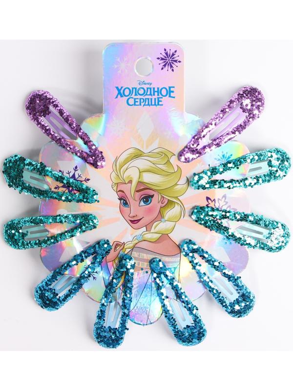 Набор заколок, 10 шт, голубой 