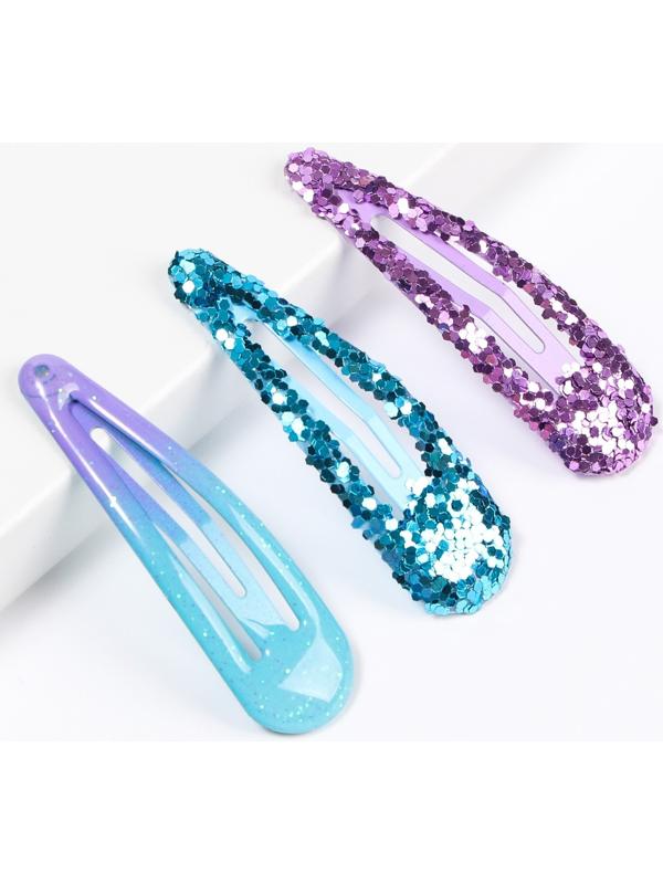 Набор заколок, 10 шт, сиреневый 