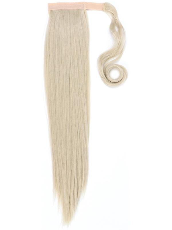 Хвост накладной, прямой волос, на резинке, 60 см, 100 гр, цвет холодный блонд(#SHT88B)