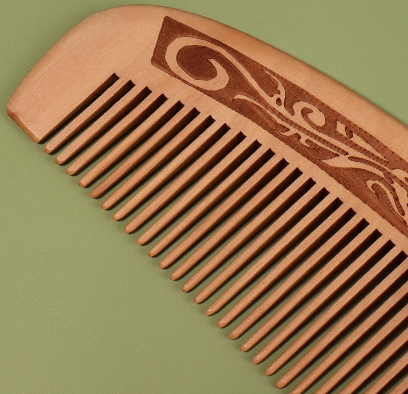 Расчёска - гребень, 17 × 5,2 см, цвет «тёмное дерево»