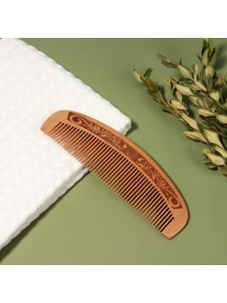 Расчёска - гребень, 17 × 5,2 см, цвет «тёмное дерево»