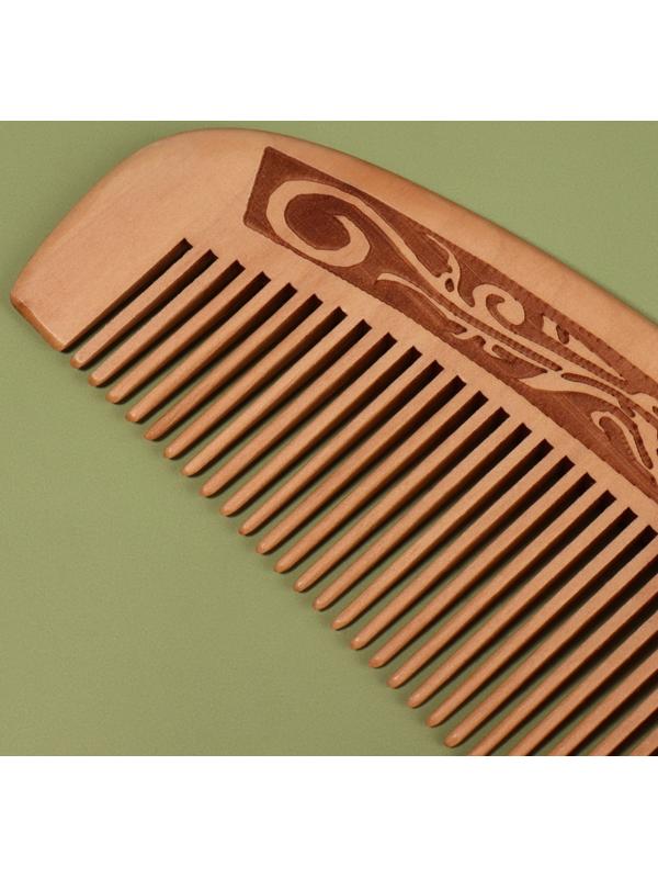 Расчёска - гребень, 17 × 5,2 см, цвет «тёмное дерево»