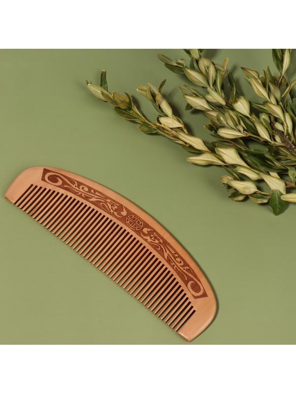 Расчёска - гребень, 17 × 5,2 см, цвет «тёмное дерево»