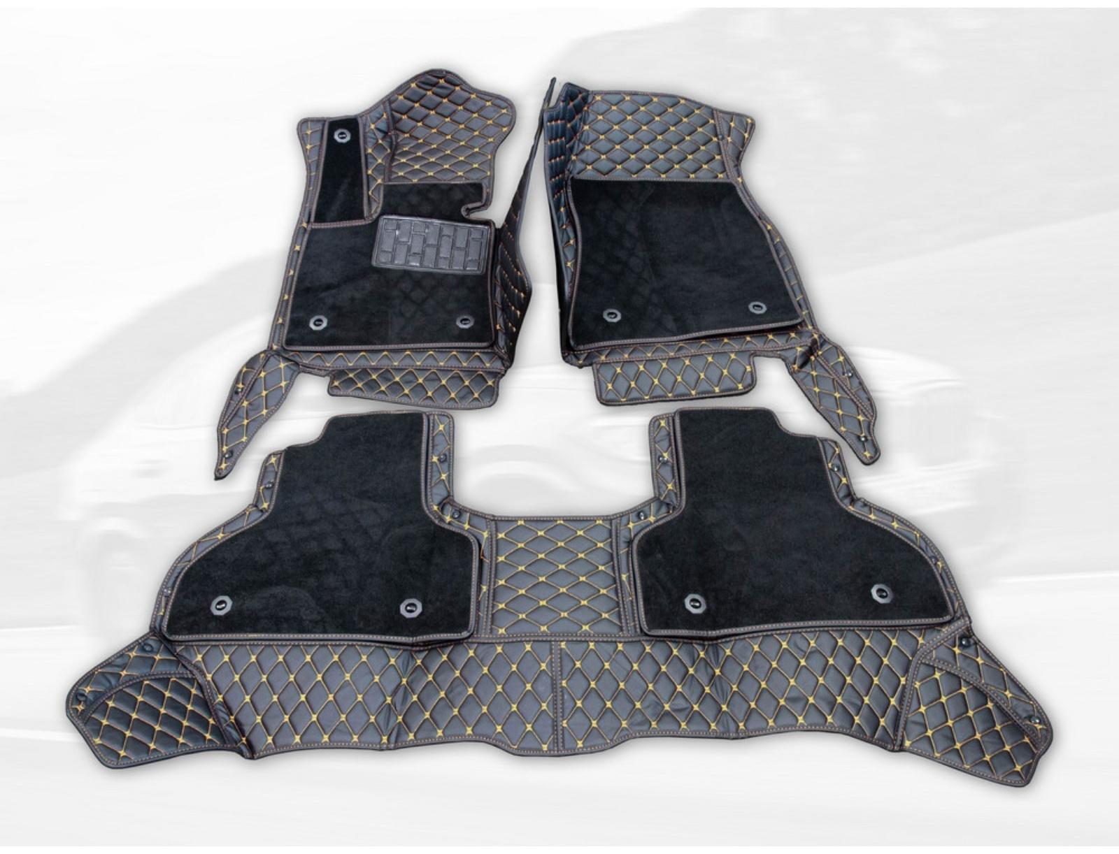 Коврики модельные 5D для Hyundai Sonata с 2014-2019, черно-бежевые