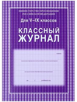 Классный журнал для 5-9 классов А4, 192 страницы, твёрдая ламинированная обложка, блок 65 г/м2