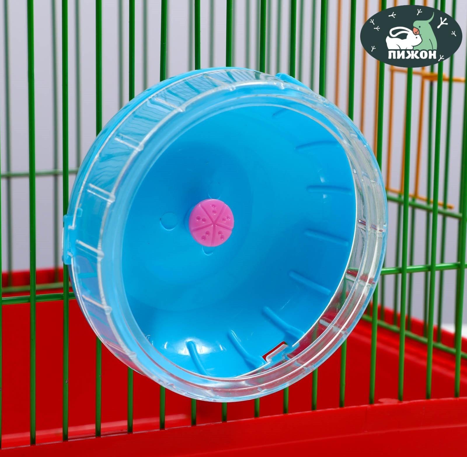 Колесо для грызунов тихое, 11 см, синее