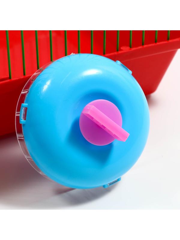 Колесо для грызунов тихое, 11 см, синее