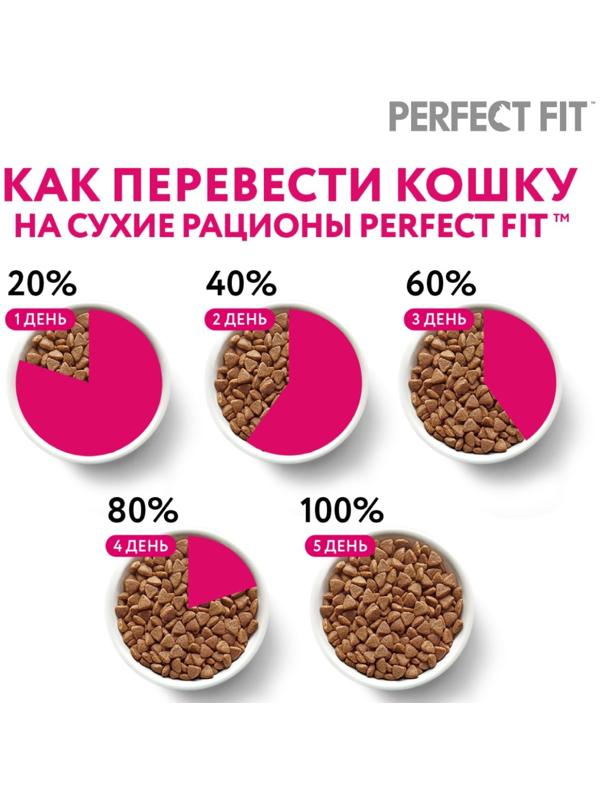 Влажный корм Perfect Fit для стерилизованных кошек старше 7 лет, курица в соусе, пауч,  75 г