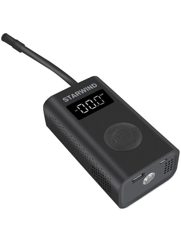 Автомобильный компрессор Starwind CC-140 15л/мин шланг 0.18м, встроенный АКБ