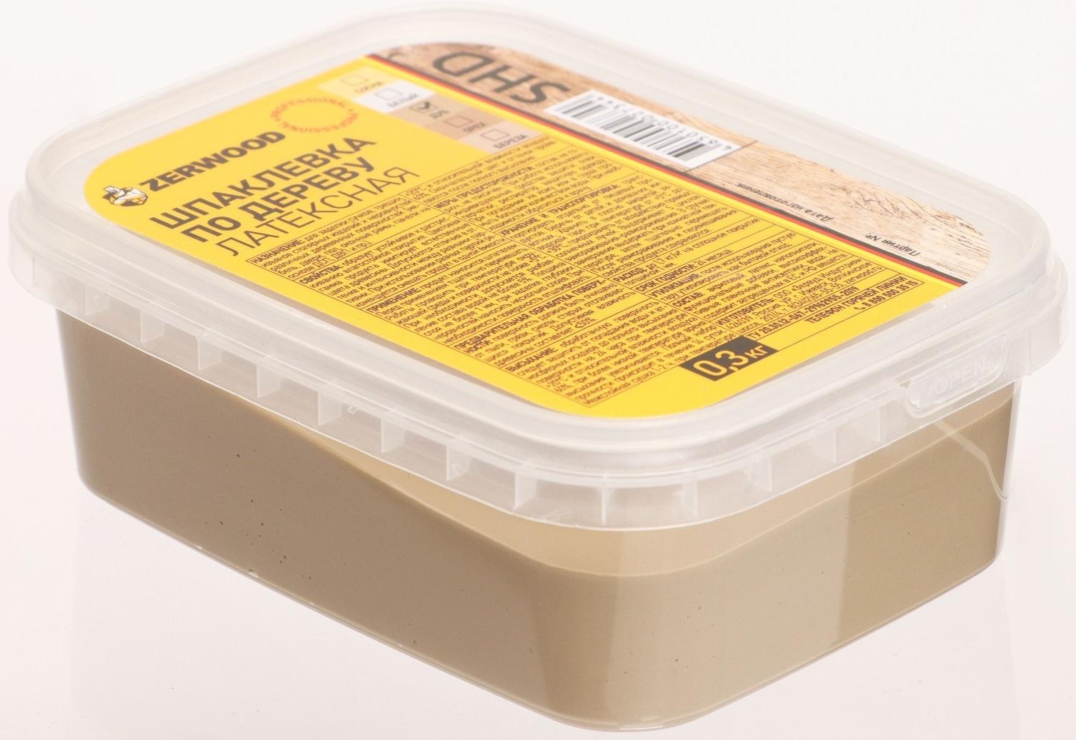 Шпаклевка ZERWOOD SHD по дереву латексная дуб  0,3кг