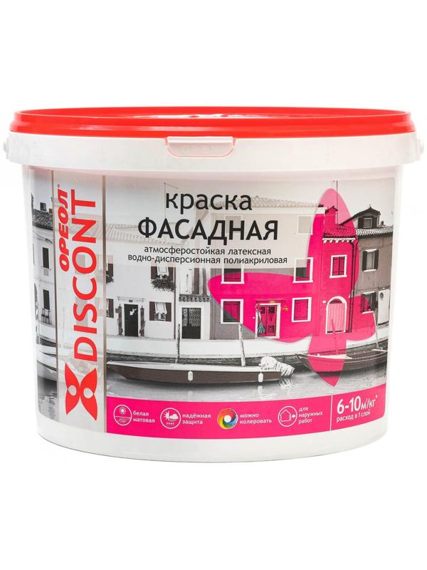 Краска акриловая фасадная ОРЕОЛ Дисконт 13 кг