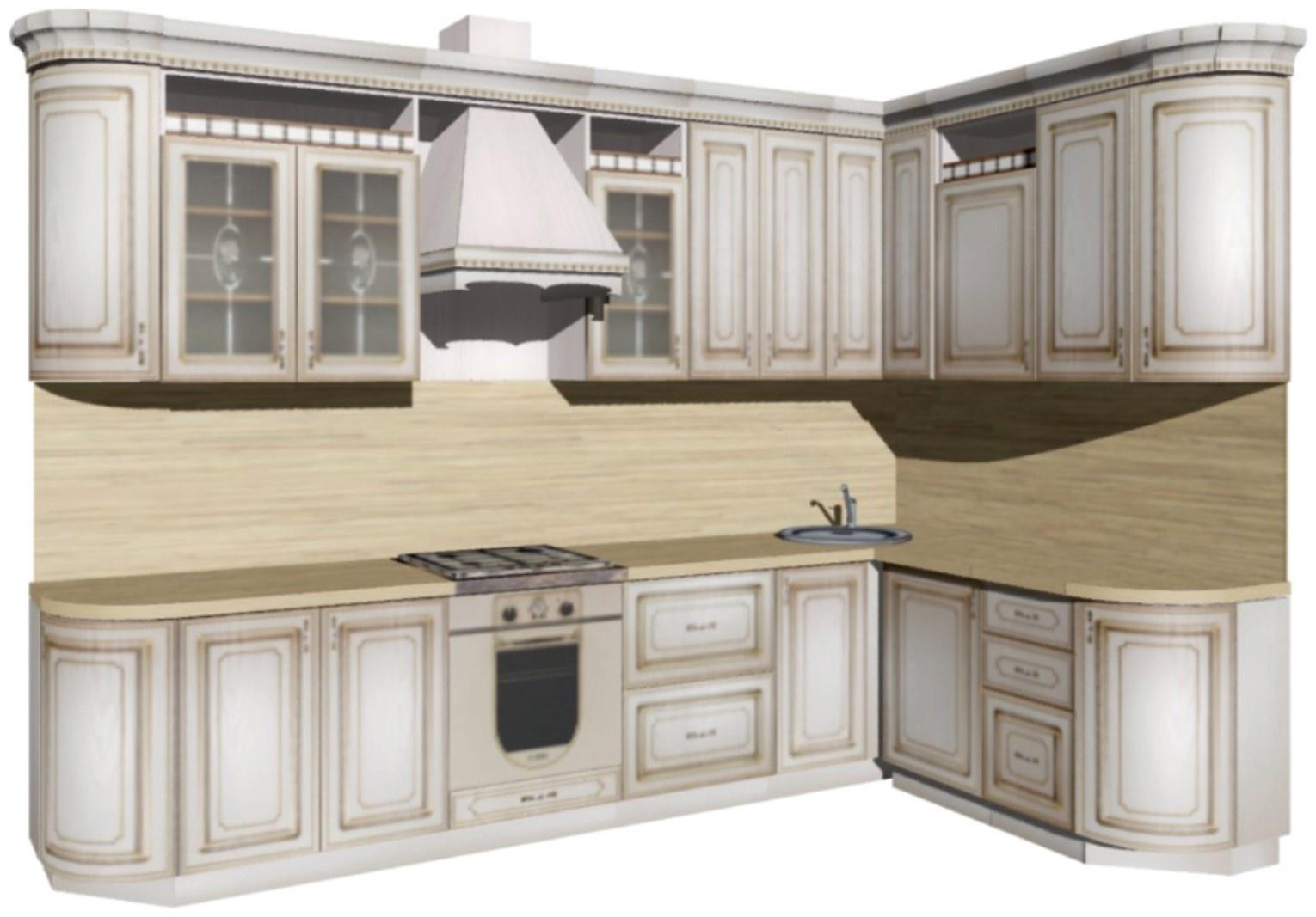 Шкаф навесной Анжелика 400х300х920 Дуб молочный/Ясень